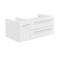 White Left Version Wall Hung Undermount Sink D6575