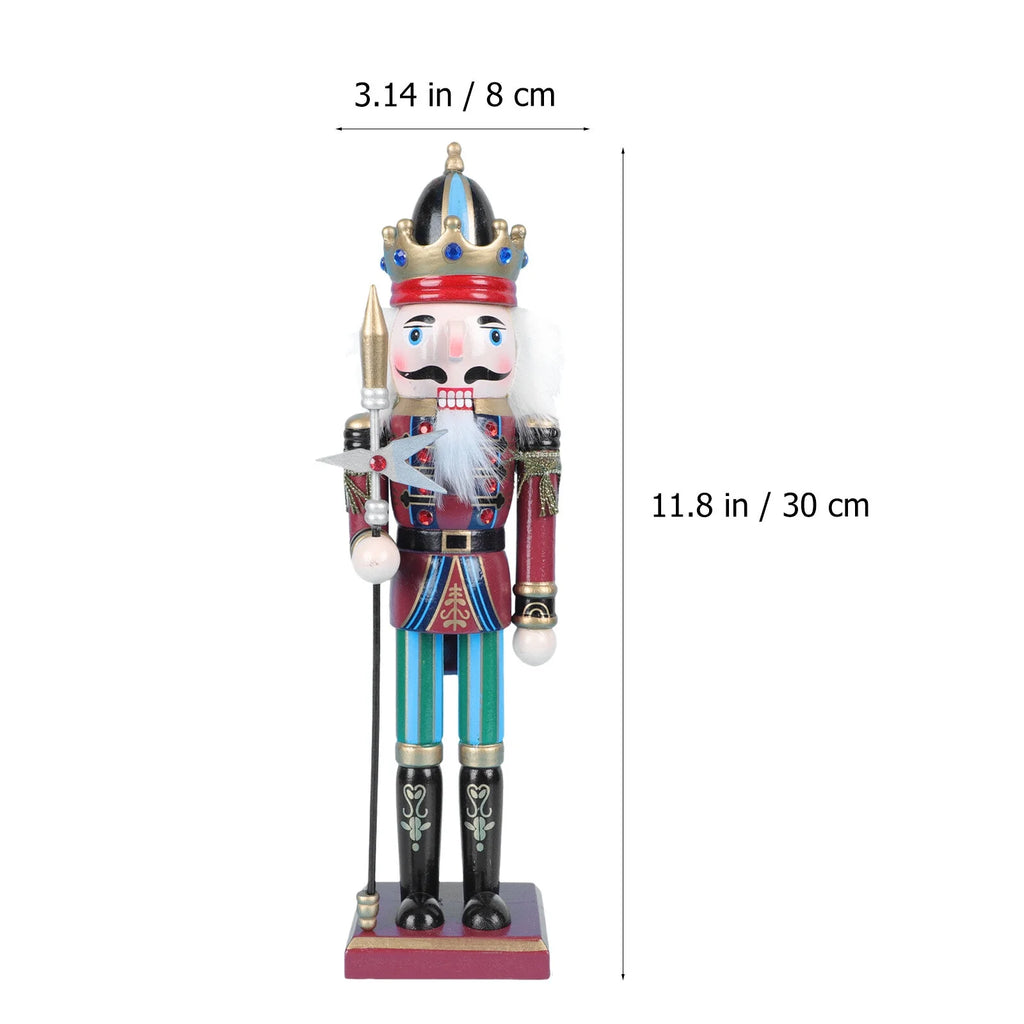 Walnut Wooden Nutcracker Soldier Doll Xmas Decor E44857