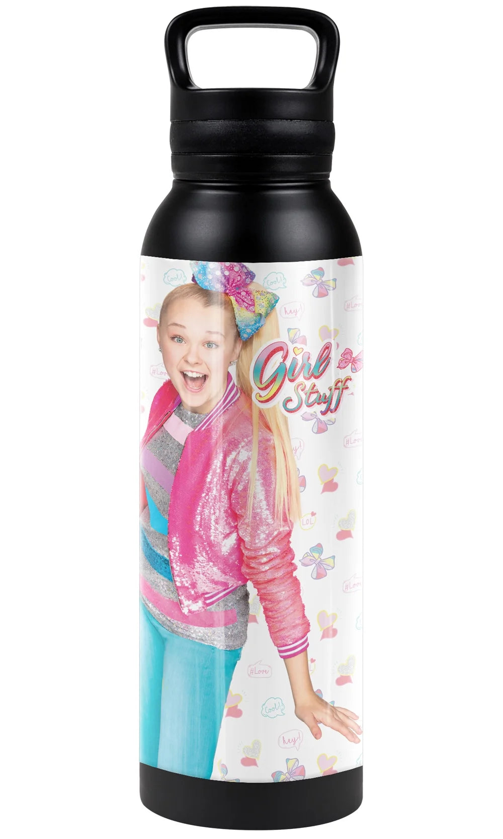 24 oz Vacuum Insulated Stainless Steel Canteen Water Bottle with Loop Cap A265