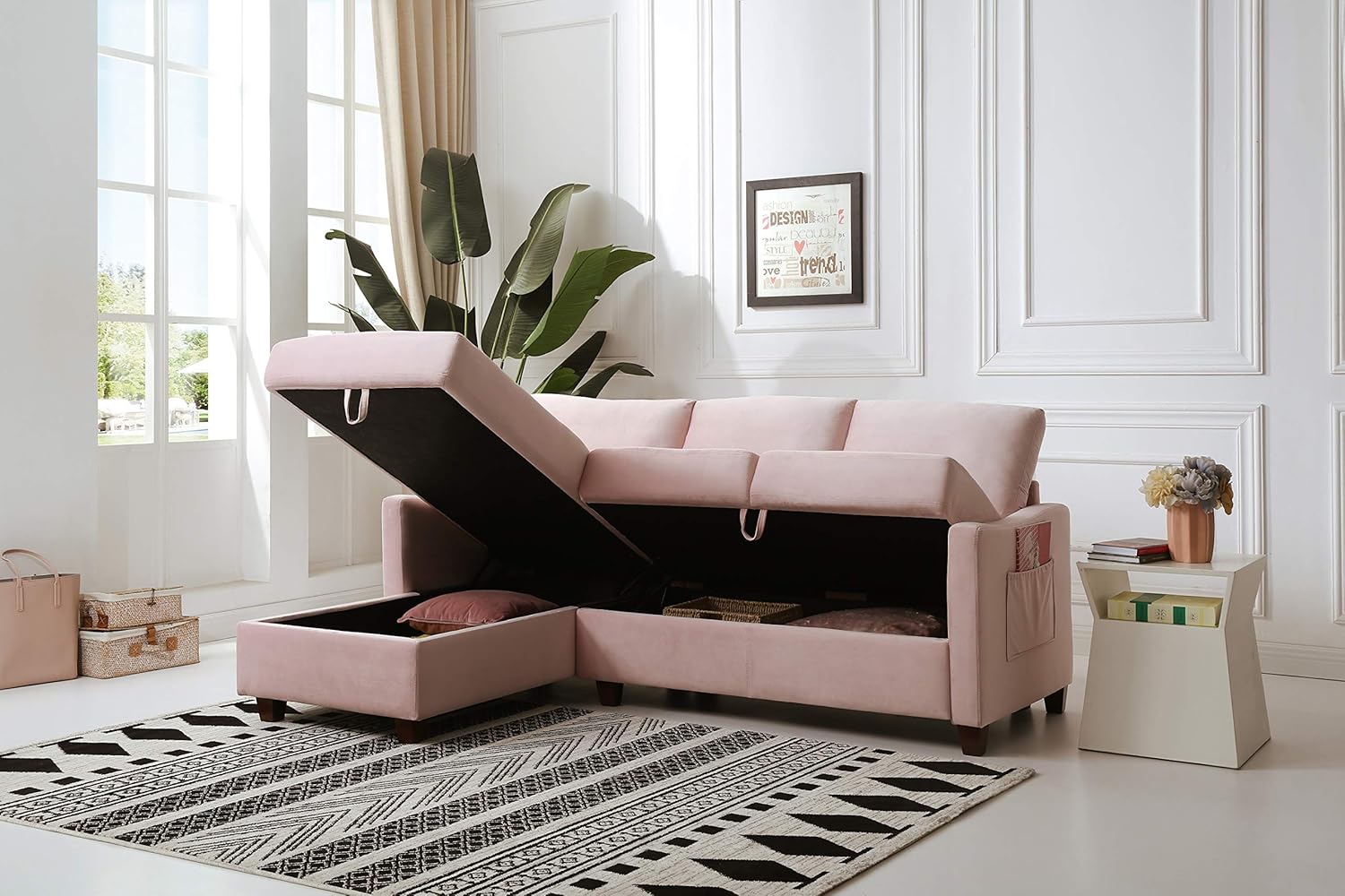 Pink Sectional P48018