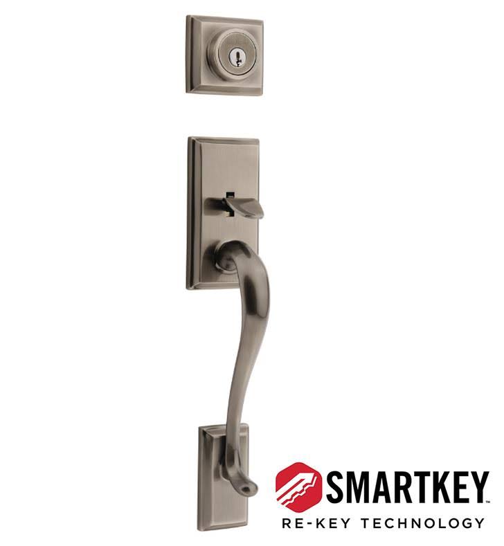 Satin Nickel Double Cylinder Handleset U6904