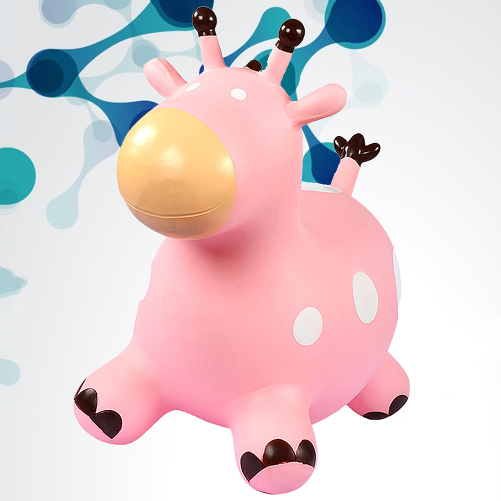 Inflatable Jumping Horse Toy with Air Pump (Pink) F38733