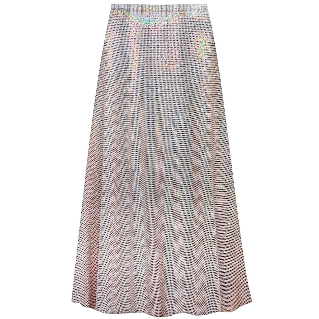 Plus Size Petite Boho Maxi Skirt with Elastic Waist Q859