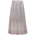 Plus Size Petite Boho Maxi Skirt with Elastic Waist Q859