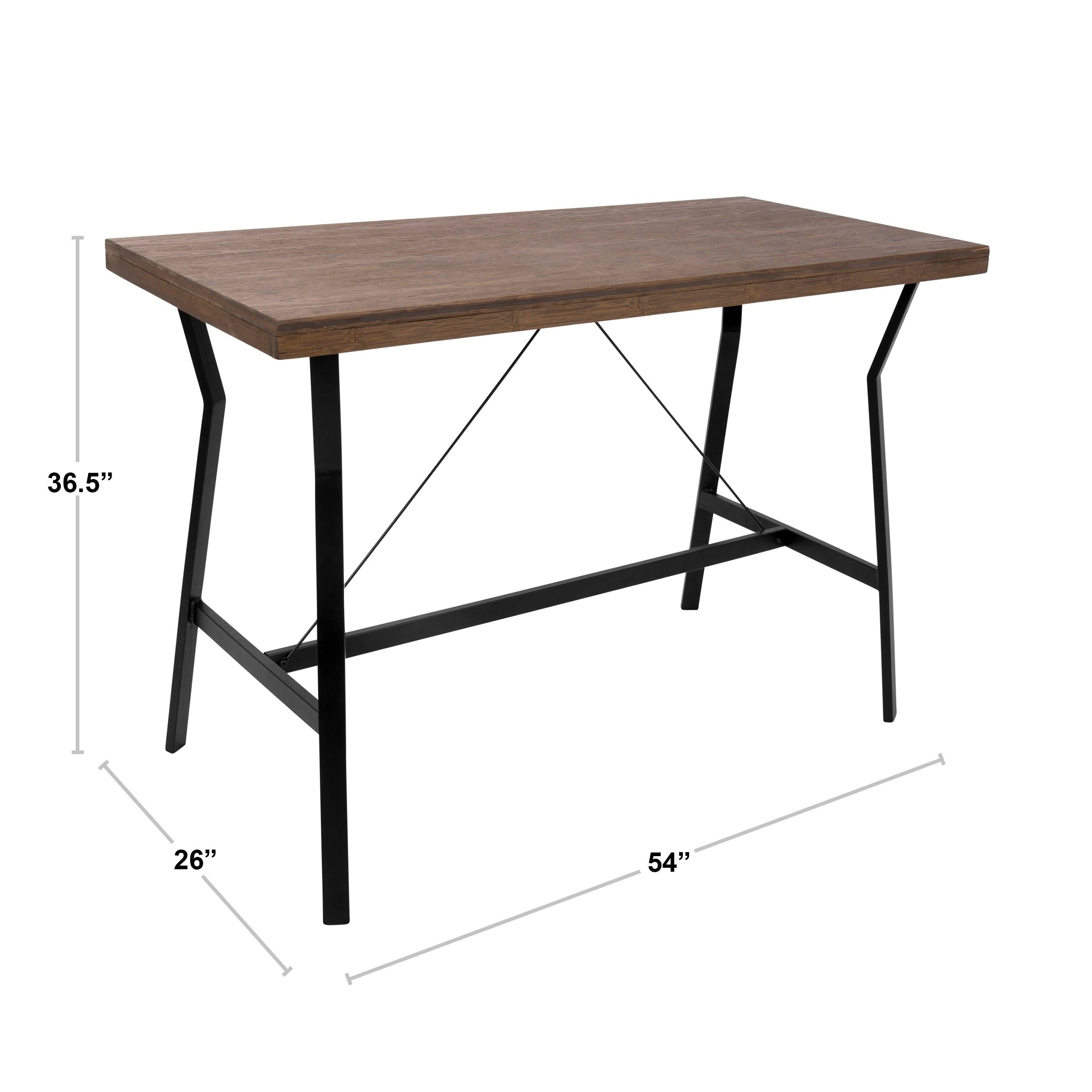 Industrial Walnut Wood Top Counter Table O1561