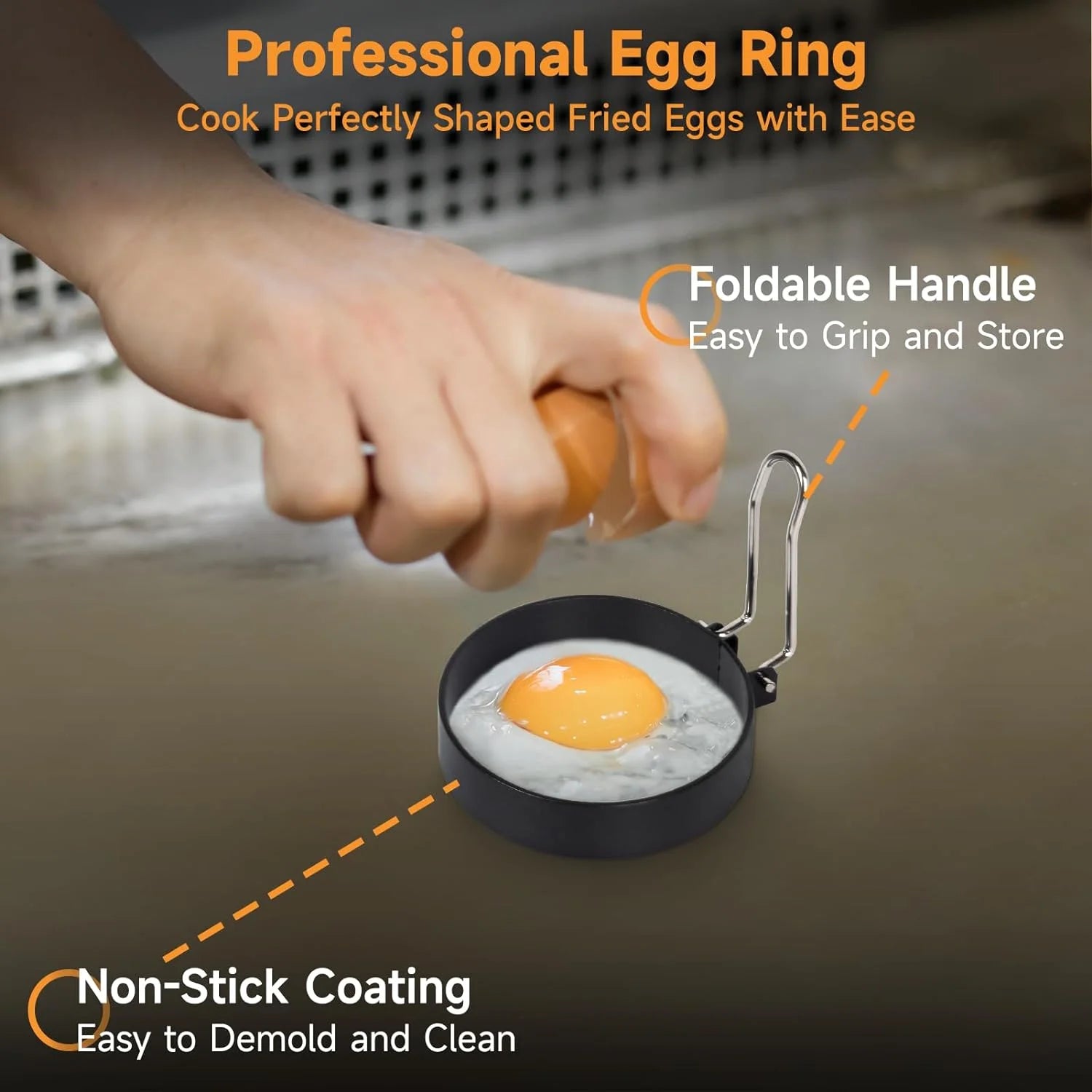 7 Pcs Griddle Accessory Set with Heat-Resistant Spatulas, Scraper, Squeeze Bottles, Egg Rings E2159