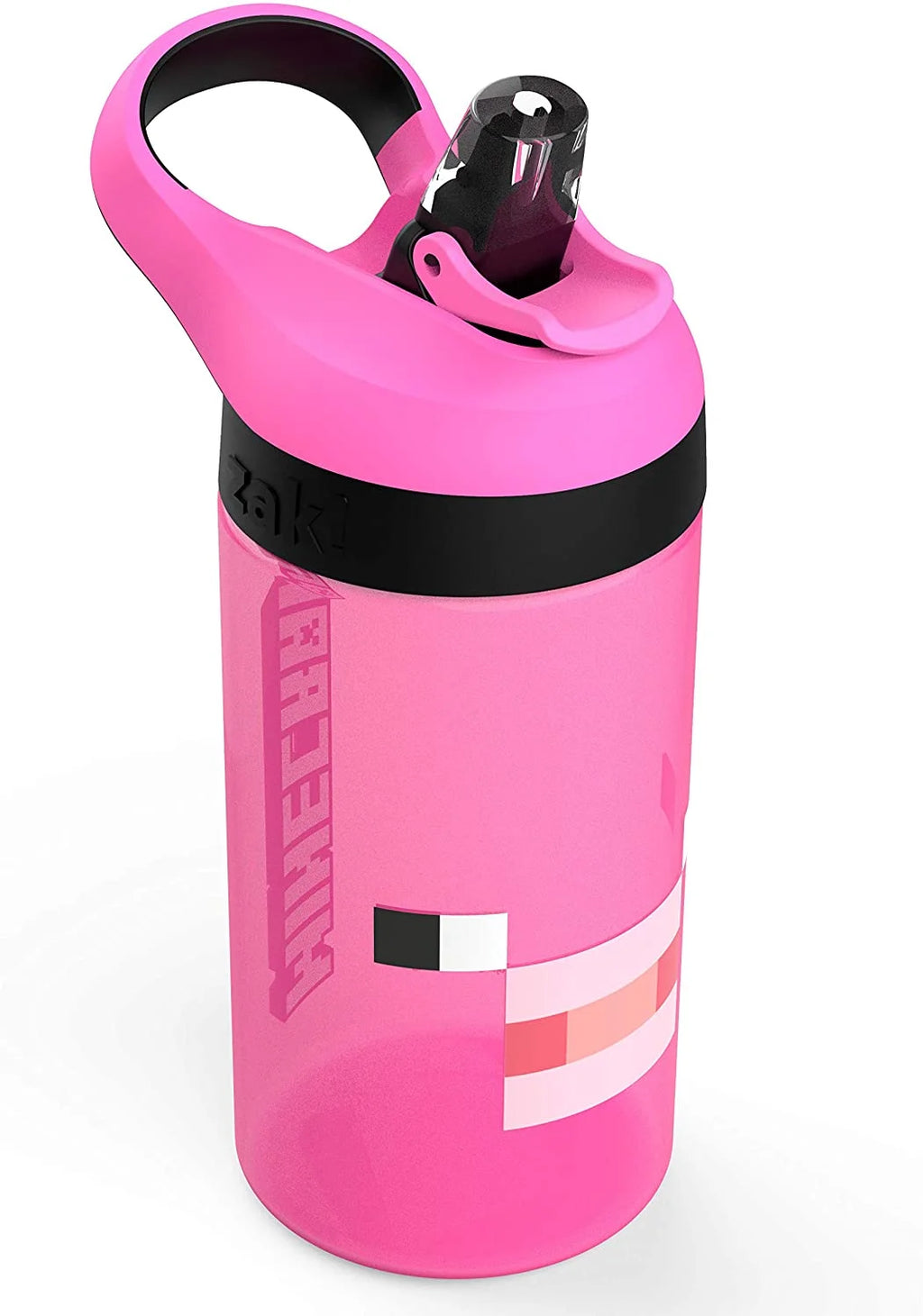 Minecraft 16 oz BPA-Free Plastic Kids Water Bottle with Straw, 2pc Set T815816