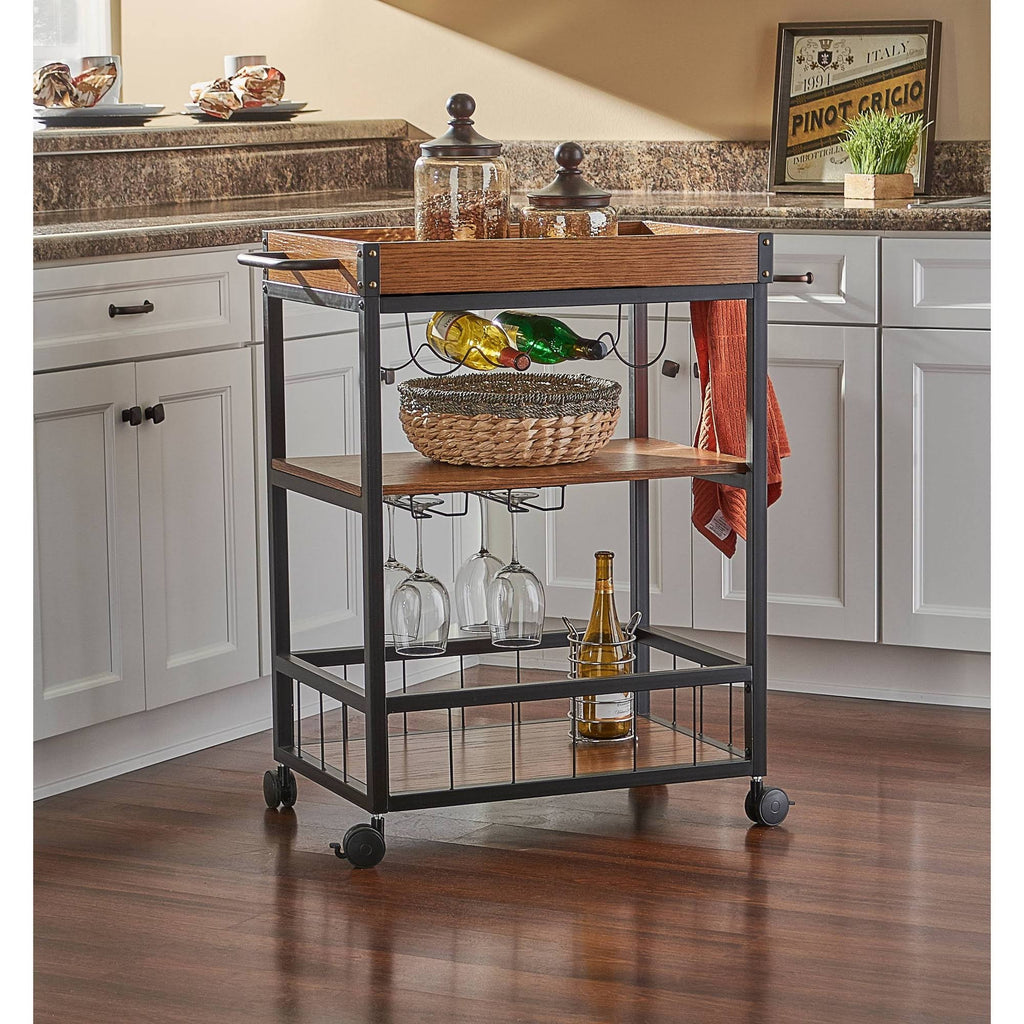 Black Kitchen Cart T333
