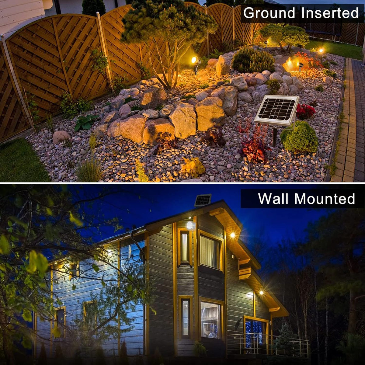 4-in-1 Solar Landscape Lights, IP66 Waterproof, 2700K/4000K/6000K W845361