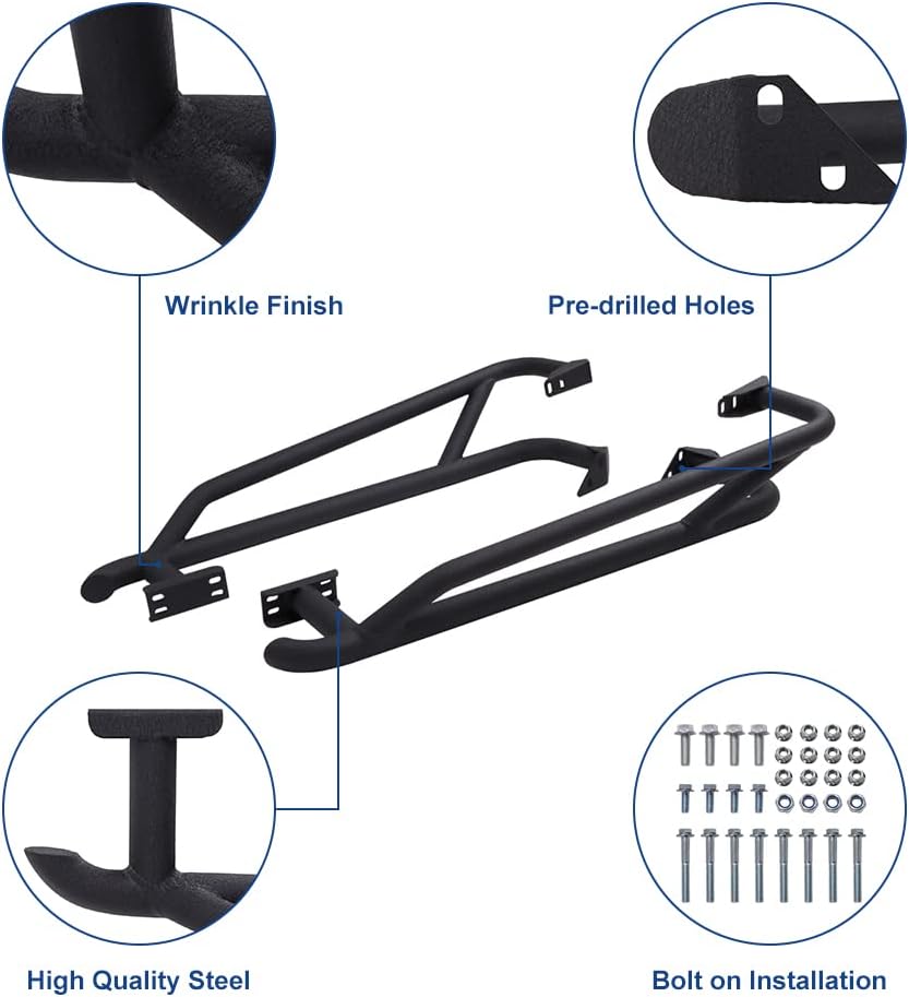 Nerf Bars Rock Sliders with Wrinkle Black Powder Coating T321
