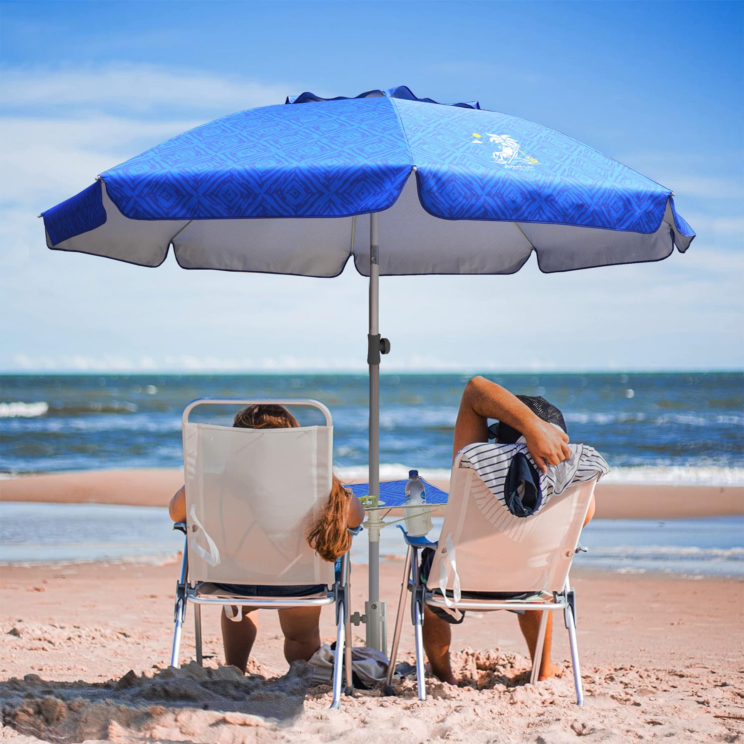6.5ft Beach Umbrella with Sand Anchor C951