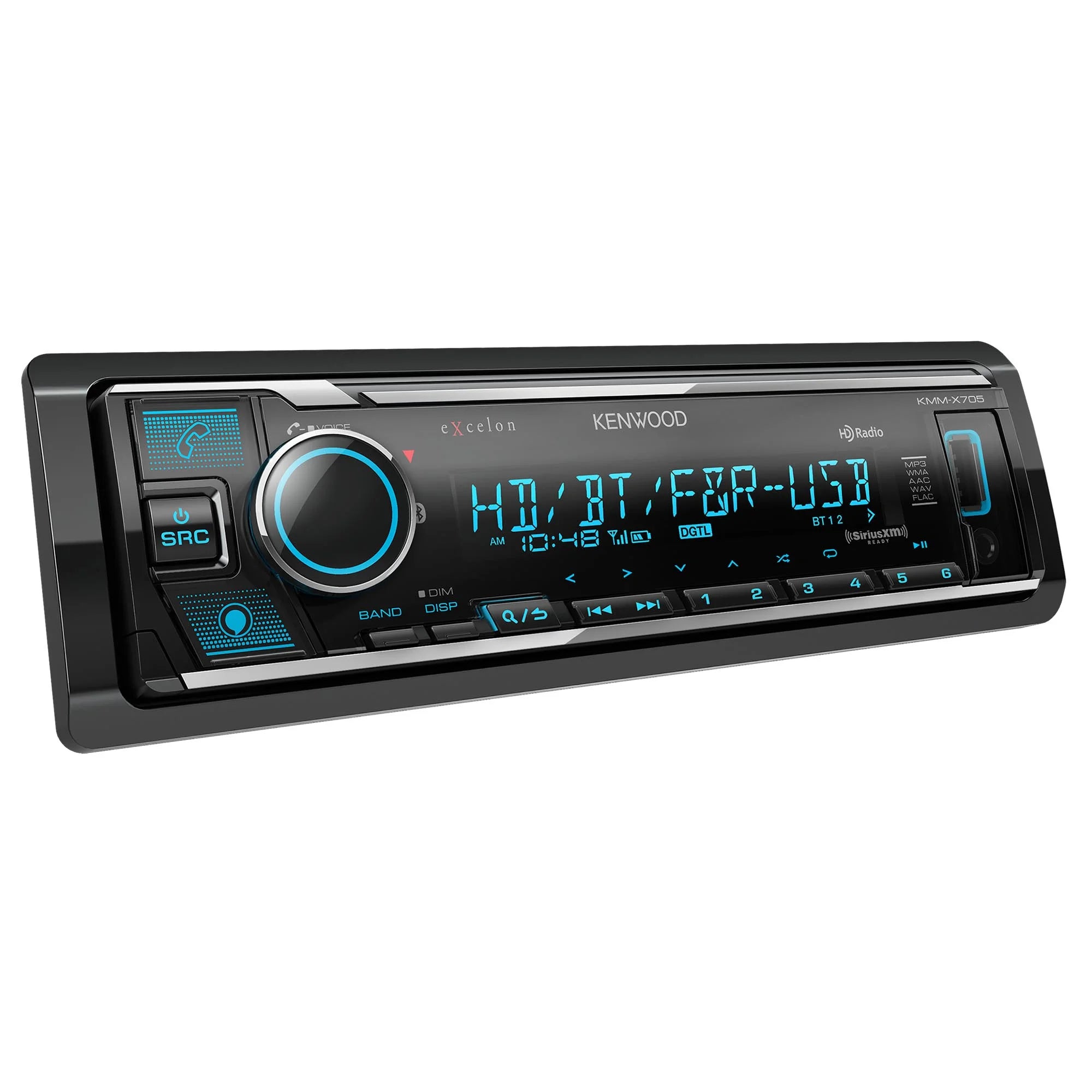 Bluetooth Single DIN Media Receiver with Sirius XM Connect Vehicle Tuner Kit I3642