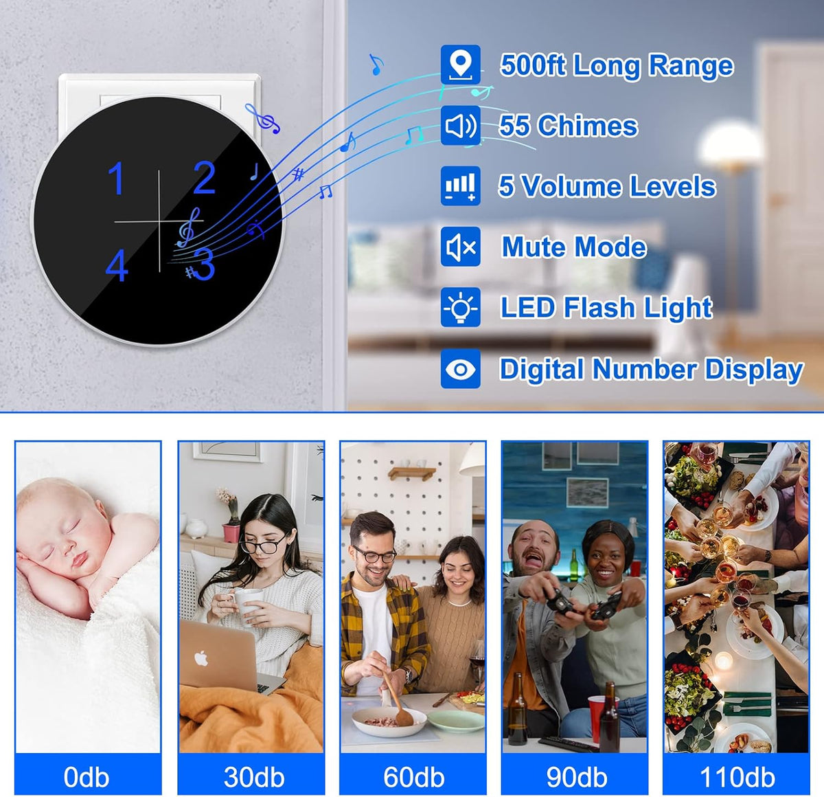 Wireless Caregiver Pager Emergency Alert System Call Button H72534