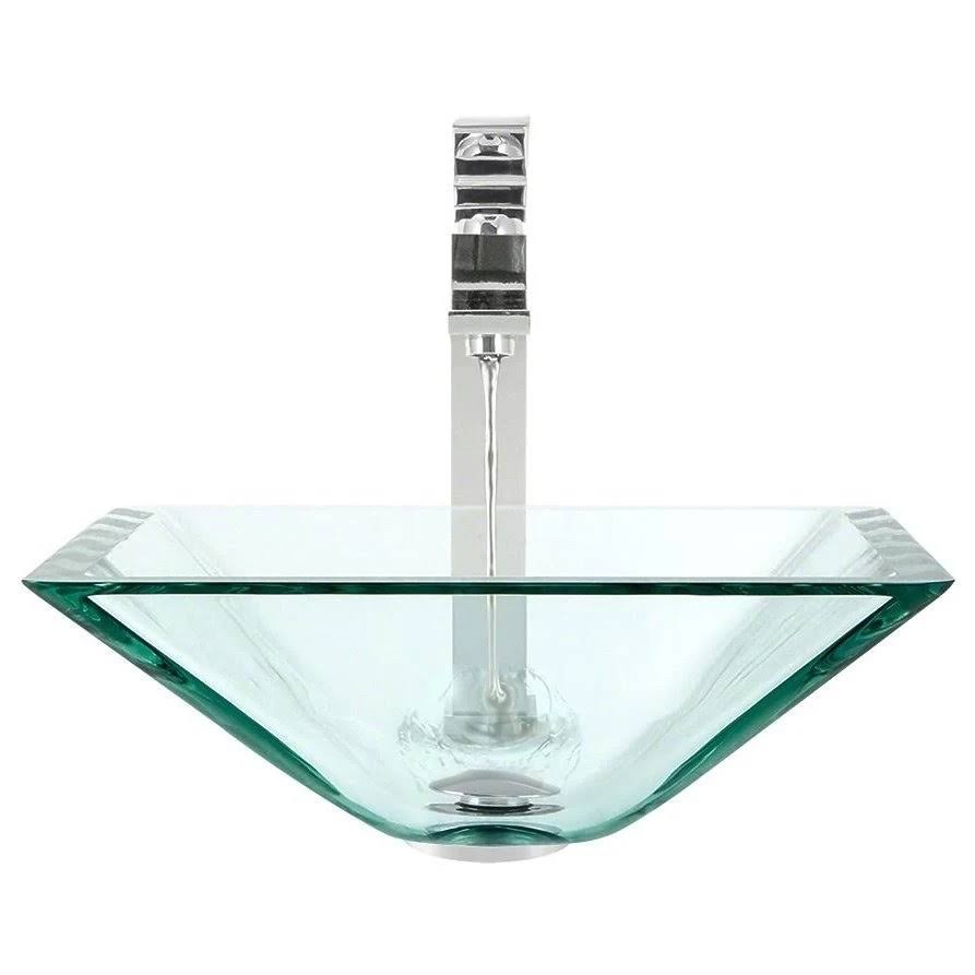 Crystal Chrome Vessel Faucet Ensemble D5834