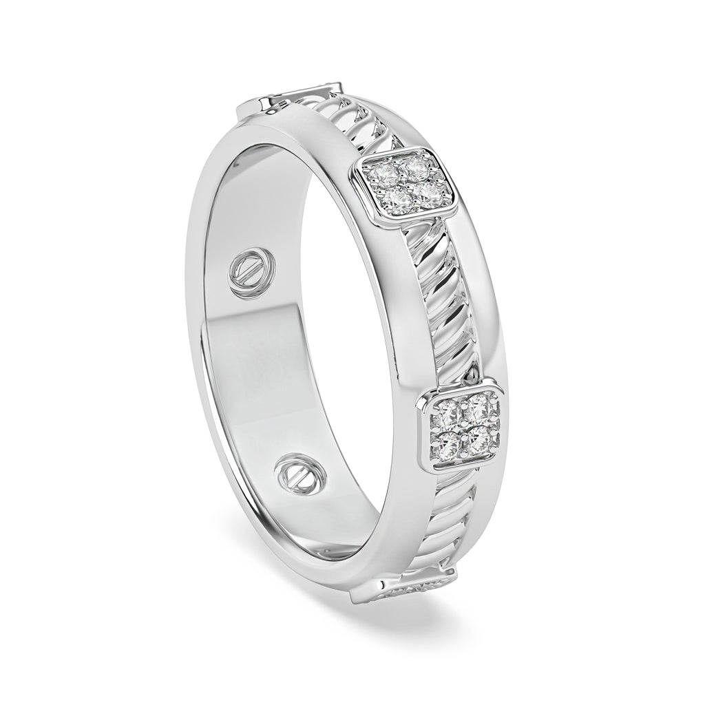 14k Gold Diamond Ring Wedding Band B715