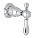 Polished Nickel Volume Control and Diverter Trim with Cross Handle T7213