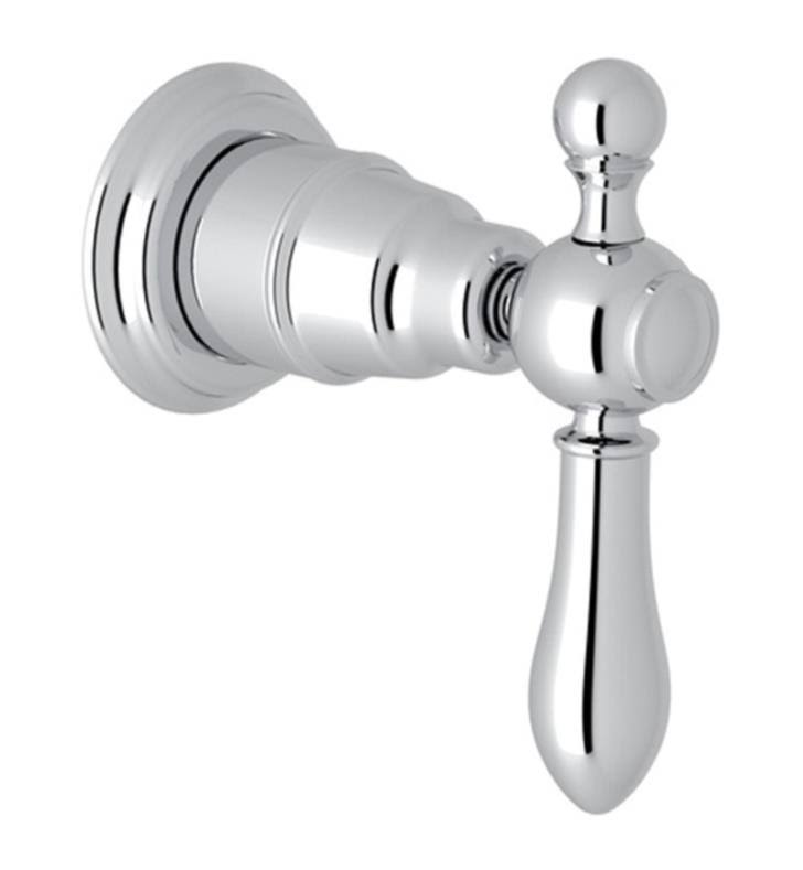 Polished Nickel Volume Control and Diverter Trim with Cross Handle T7213