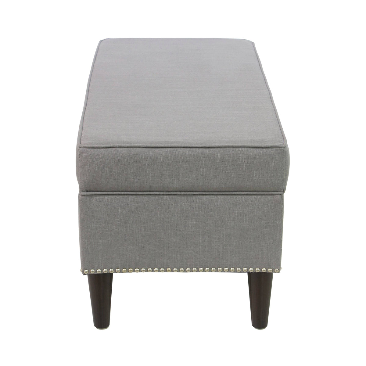 Linen Gray Button Storage Bench M501
