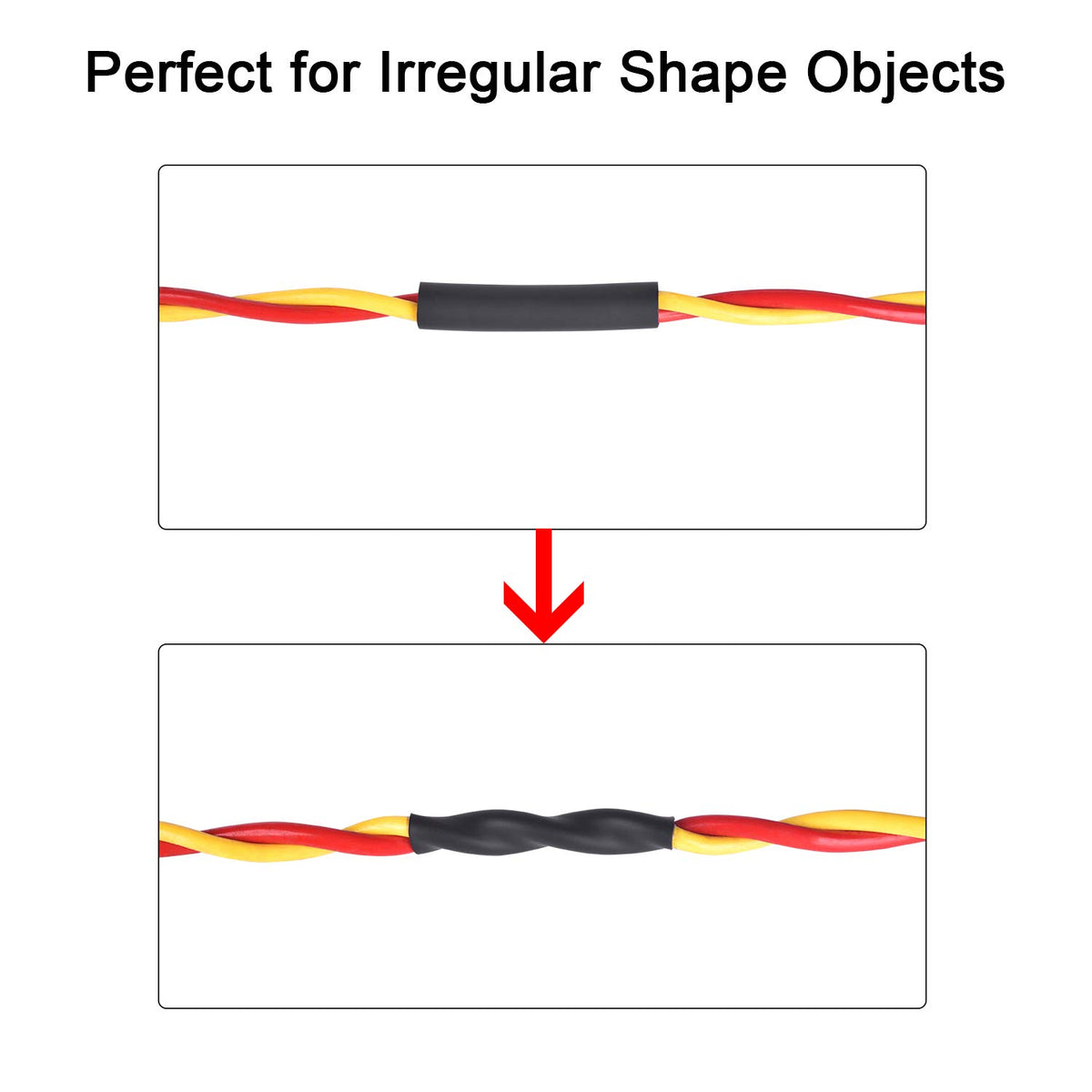 1-1/4 Inch 3:1 Waterproof Heat Shrink Tubing, 4 Ft Black T21969