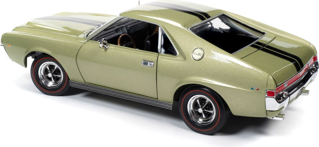 1968 AMC AMX Hardtop Light Green Metallic with Black Stripes Muscle Car I74946