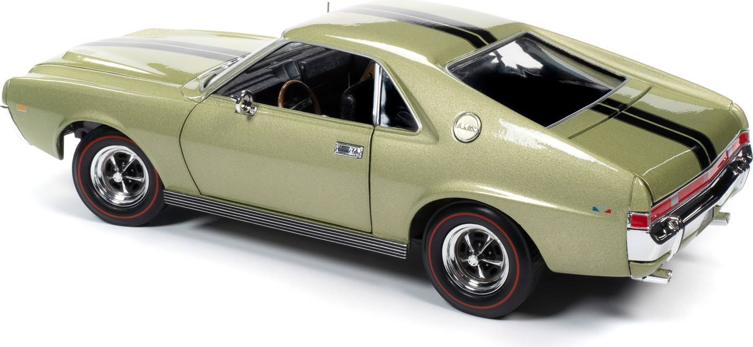1968 AMC AMX Hardtop Light Green Metallic with Black Stripes Muscle Car I74946