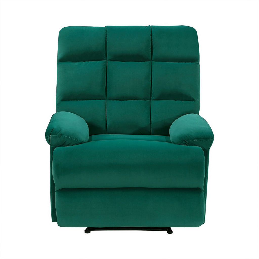 Green Velvet Manual Recliner K341683