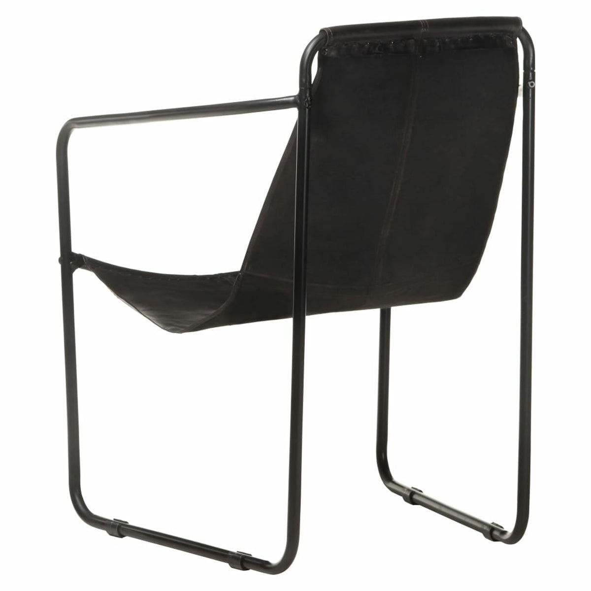 Black Real Leather Armchair K106