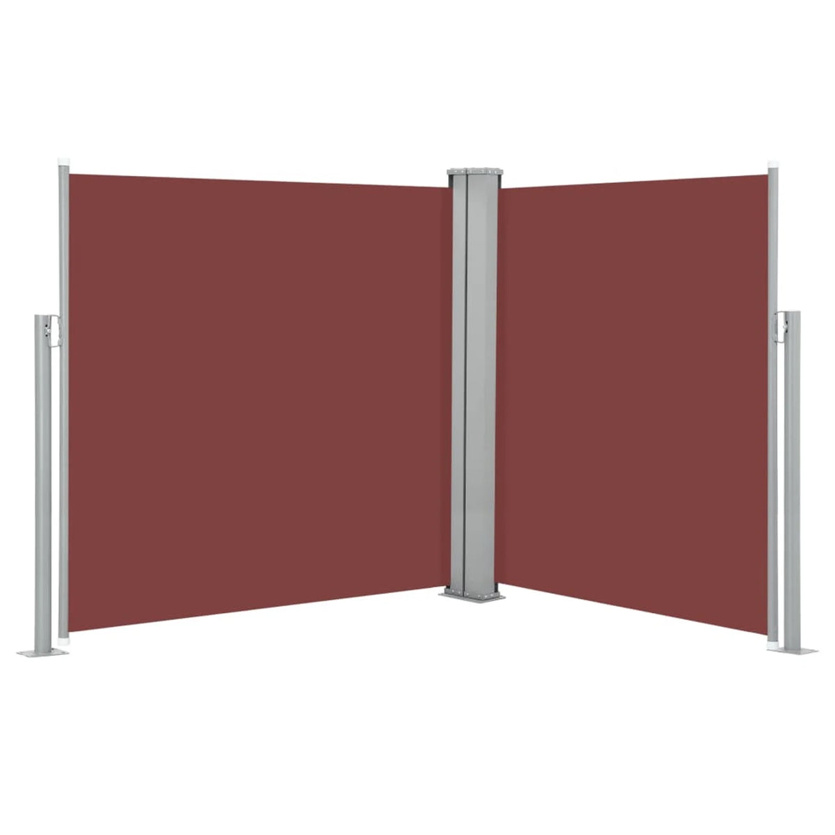 Retractable Side Awning Brown 55.1"x236.2" Y754