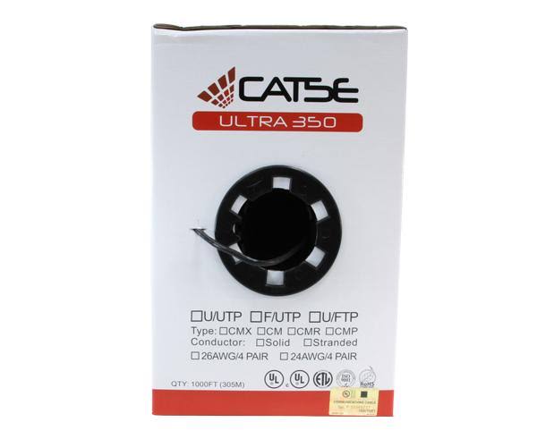 Red 24 AWG 1000ft Cat5e Riser Bulk Ethernet Cable L6089