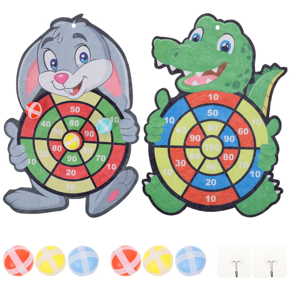 2 Sets Dart Board Game with Sticky Balls E817523