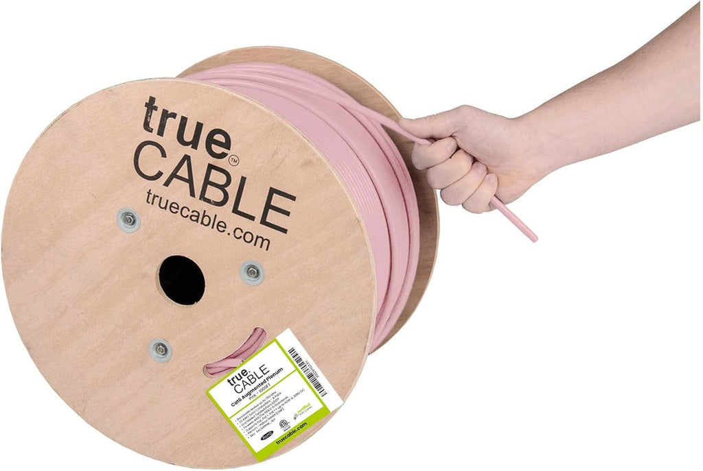 1000ft White 23AWG 4 Pair Solid Bare Copper Bulk Ethernet Cable H177356