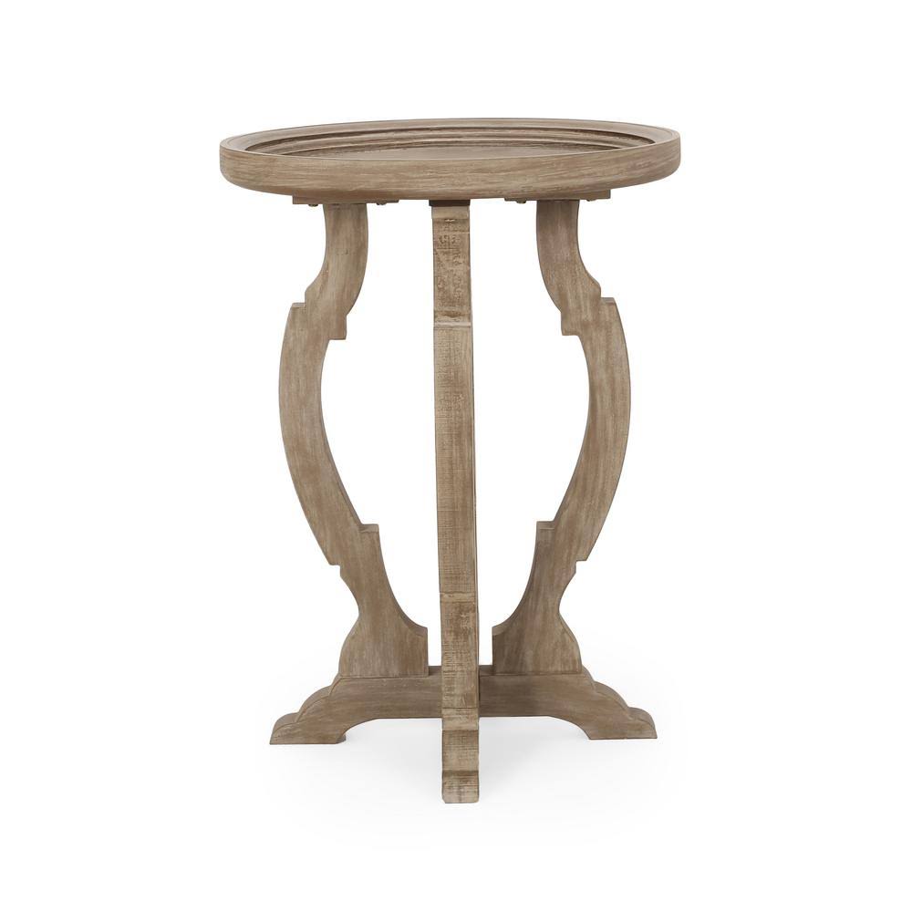 Faux Wood Accent Table, Natural, Brown P130198