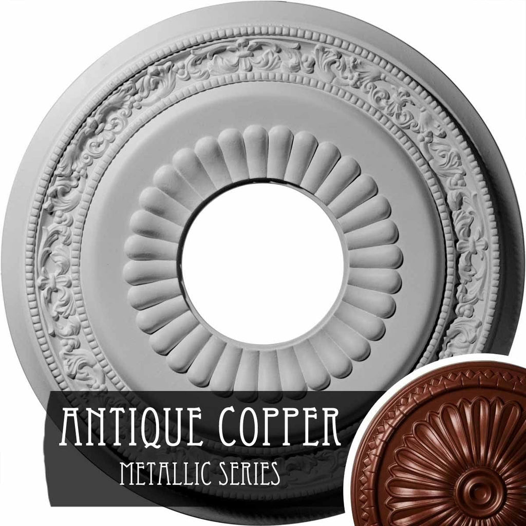 Lauren Ceiling Medallion Hand-Painted Warm Silver L83833