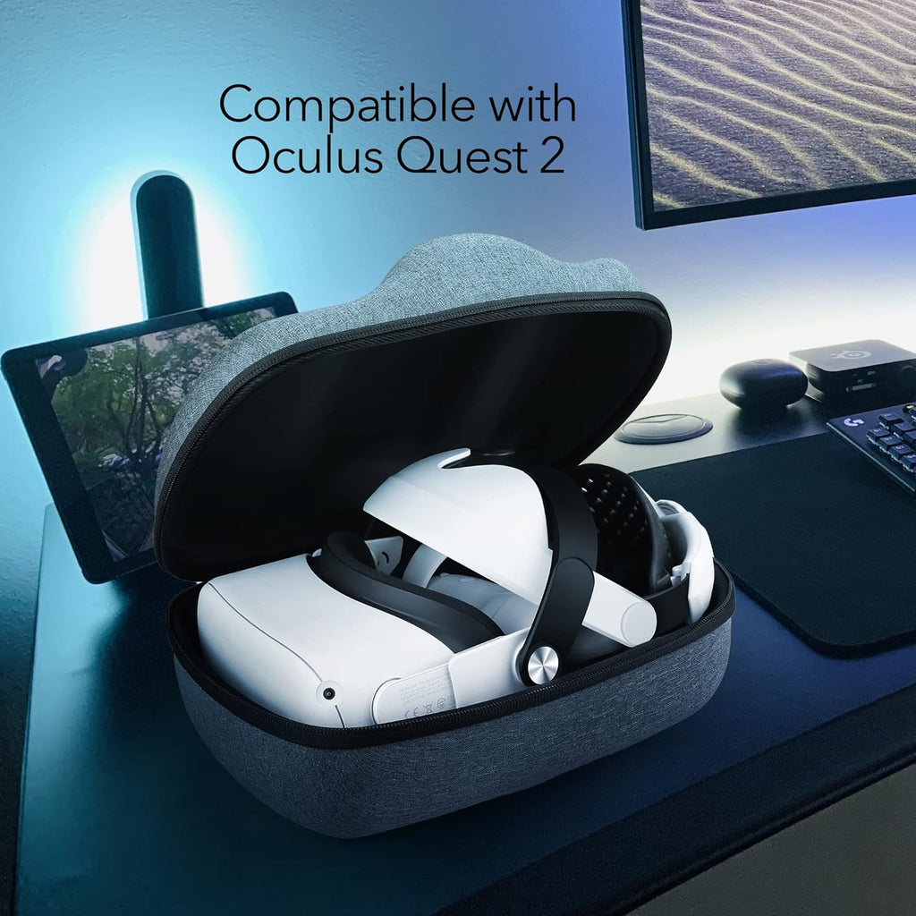 VR Headset Carrying Case, Head Strap, and Face Cover Bundle Pack of 2 S5700