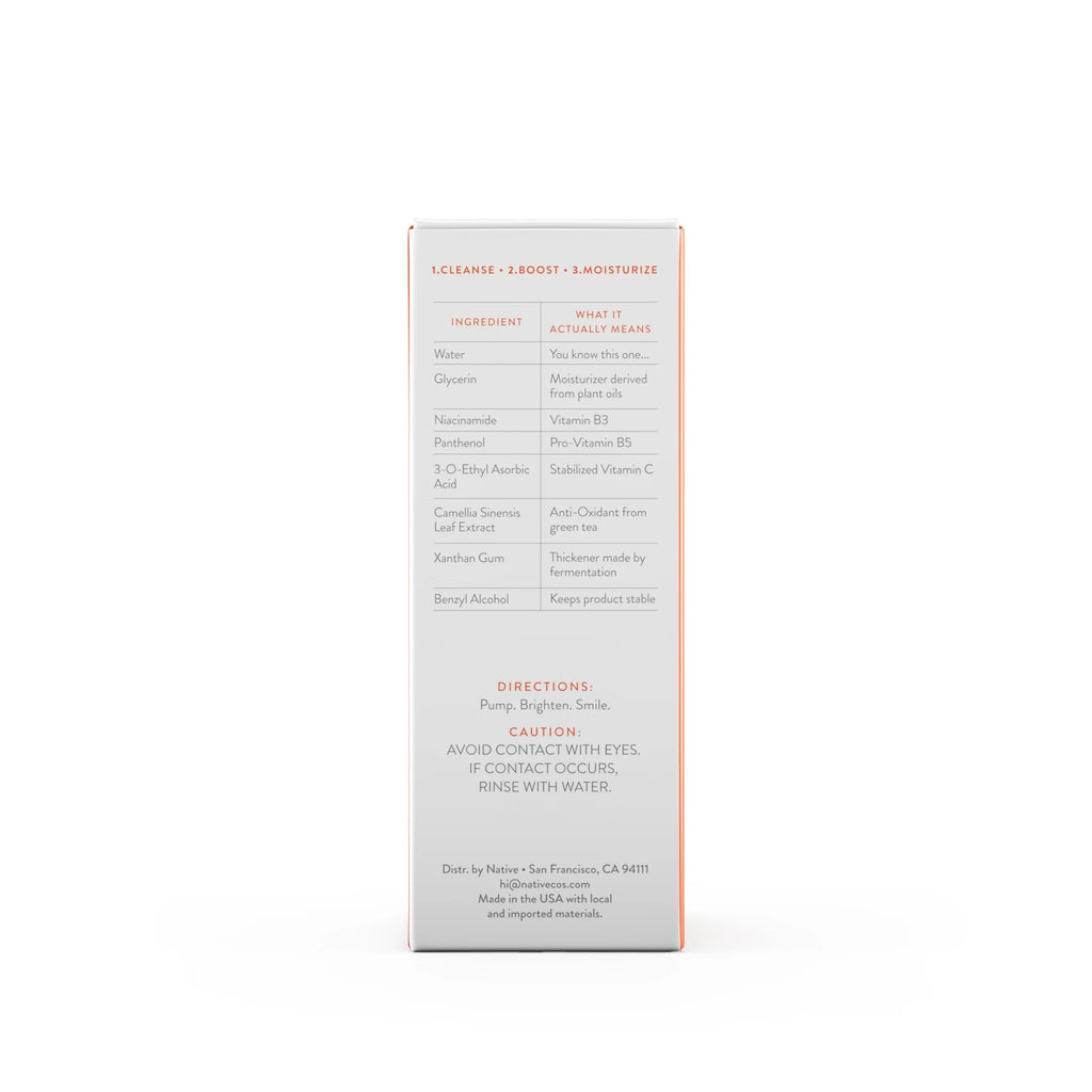 Fragrance Free Brightening Facial Serum with Vitamin C, 1 oz D83296