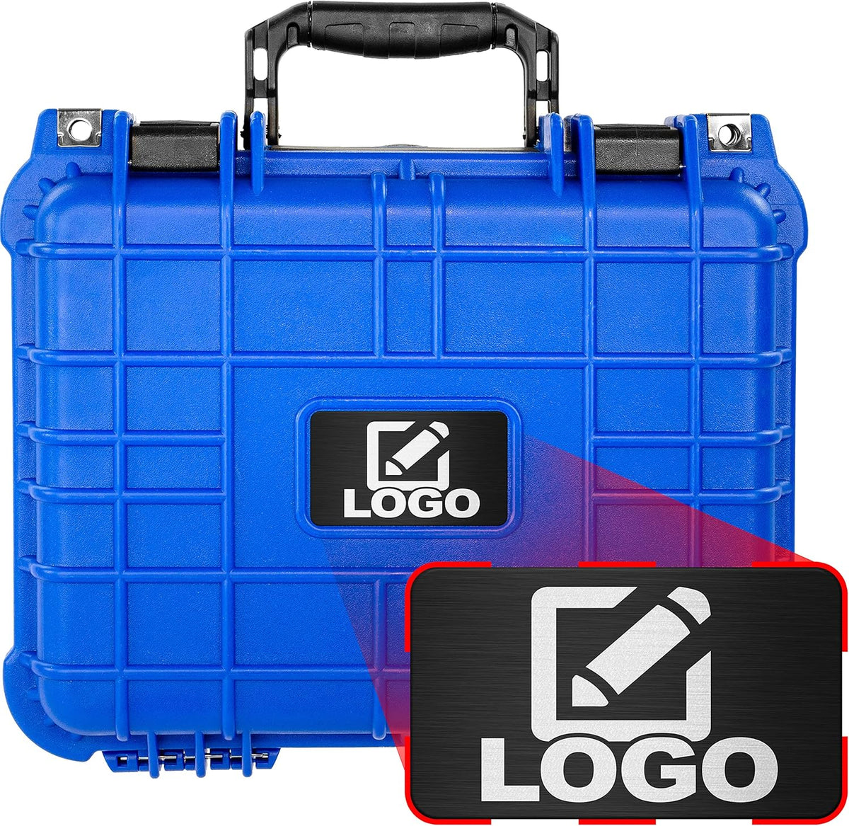 Waterproof Shockproof Hard Case with Foam 13.37 Inch 11.62 Inch 6 Inch (Black) E1287