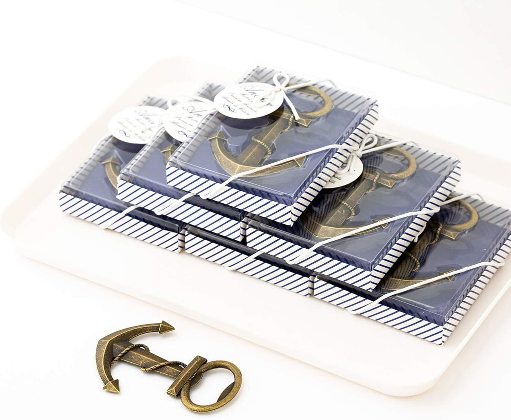30Pcs Nautical Anchor Bottle Openers with Individual Gift Package D906416