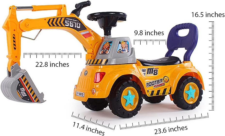 Ride-on Excavator Car with Sounds & Lights O710234