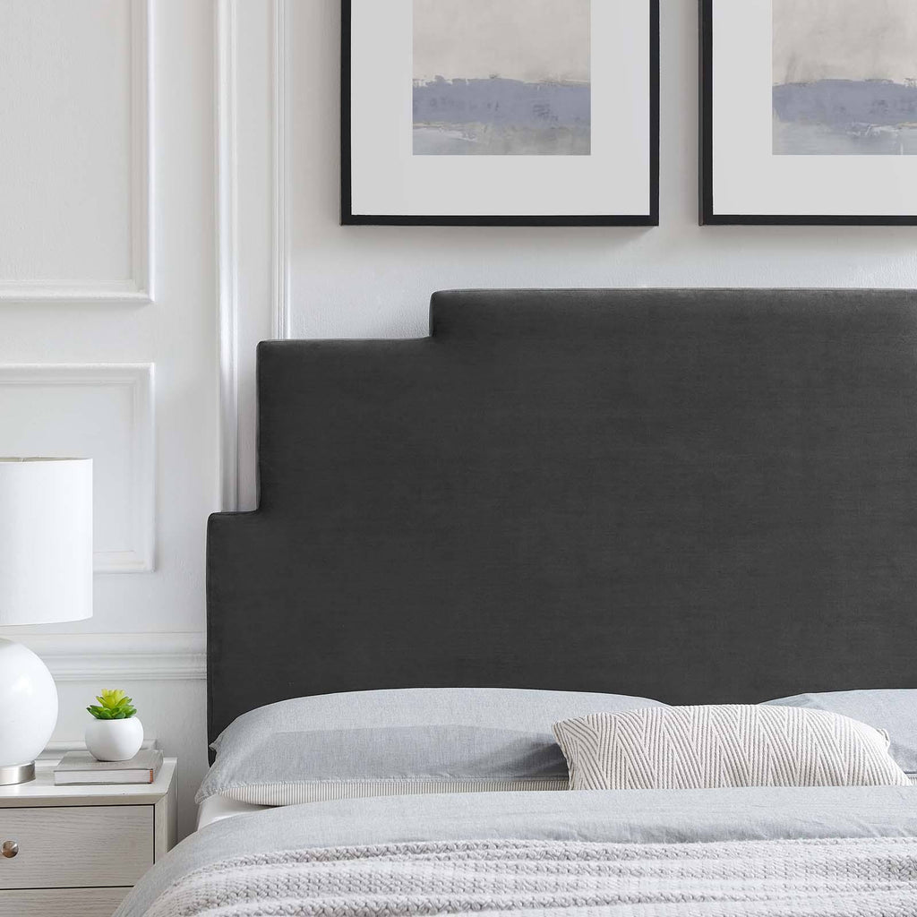 Navy Performance Velvet King/California King Headboard O6040