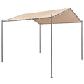 Beige Steel Gazebo Pavilion Tent Canopy Y6878