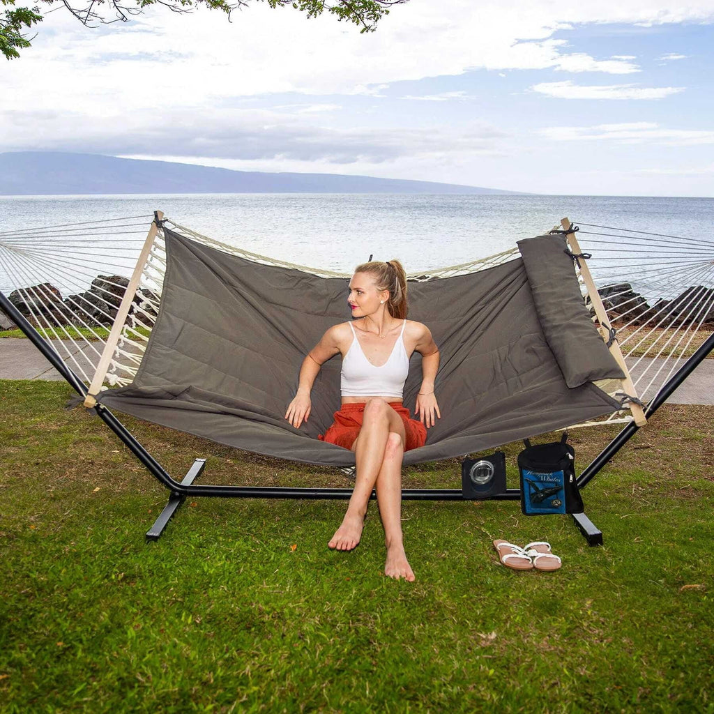 Double Cotton Rope Hammock with Stand R1054