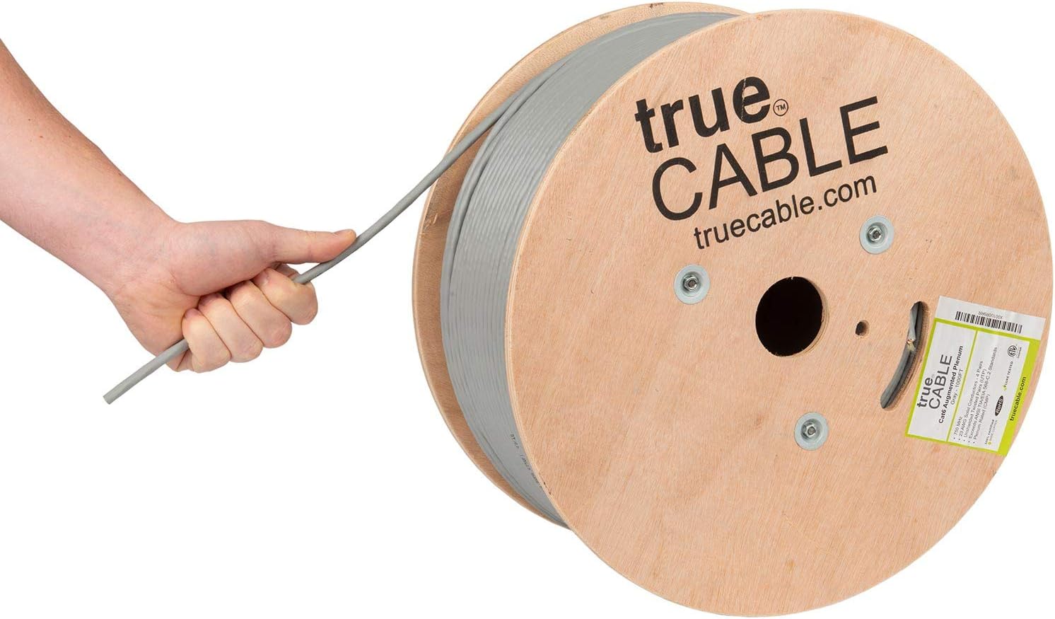 1000ft White 23AWG 4 Pair Solid Bare Copper Bulk Ethernet Cable H177356