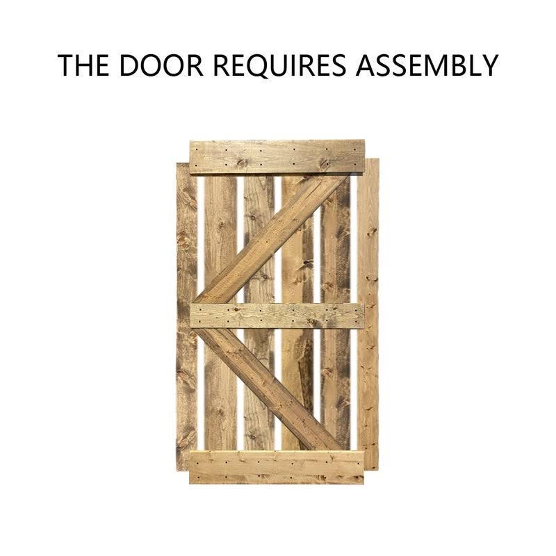 Espresso Solid Knotty Pine Wood Interior Sliding Barn Door Slab M917455