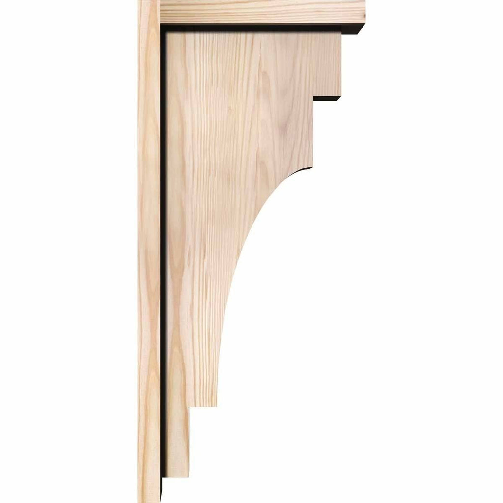 Mediterranean Smooth Corbel with Backplate, Douglas Fir W42936