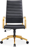 Gold Black Ergonomic High Back Swivel Office Chair G89865