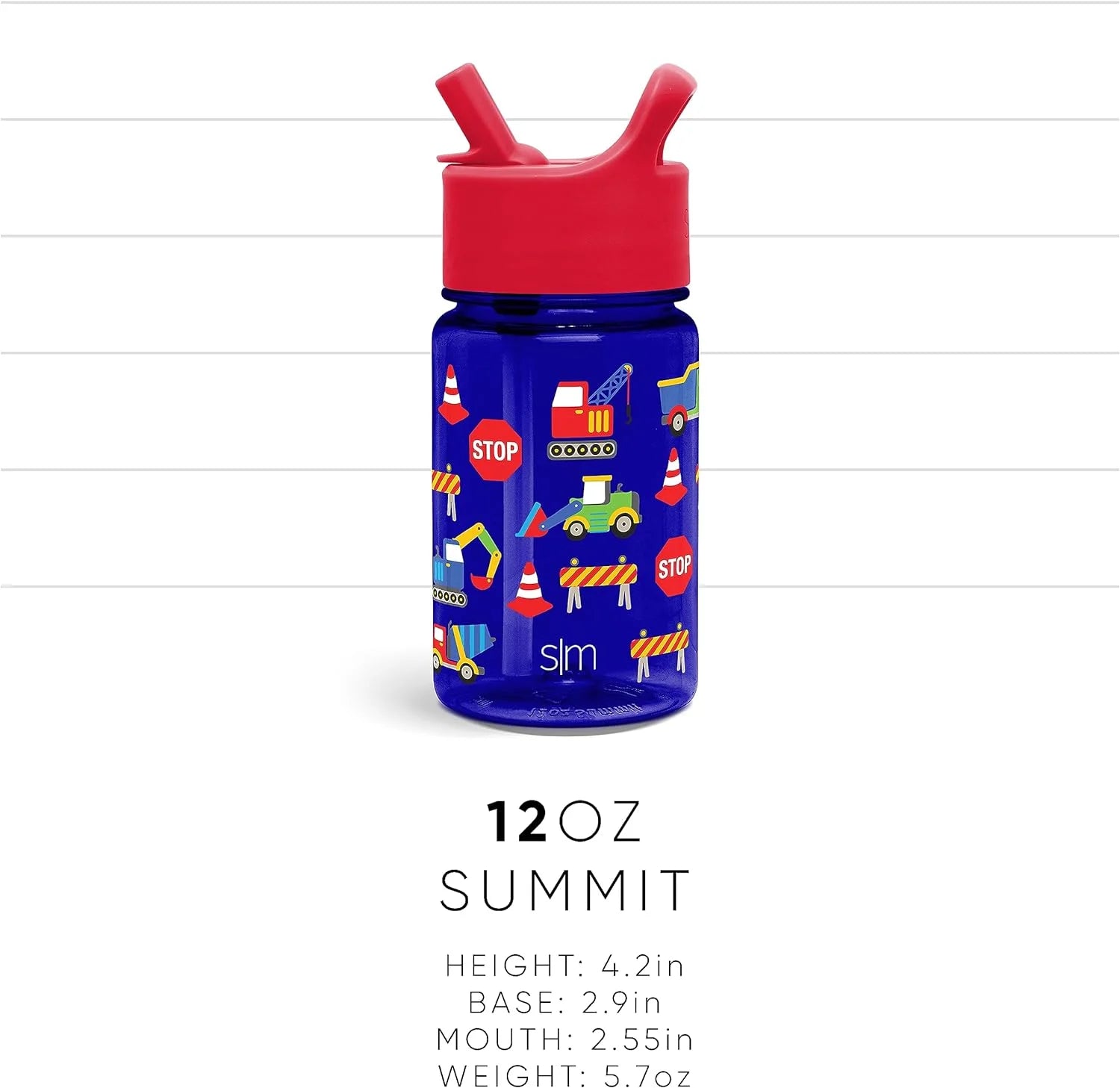 12oz Disney Kids Water Bottle with Straw Lid L503