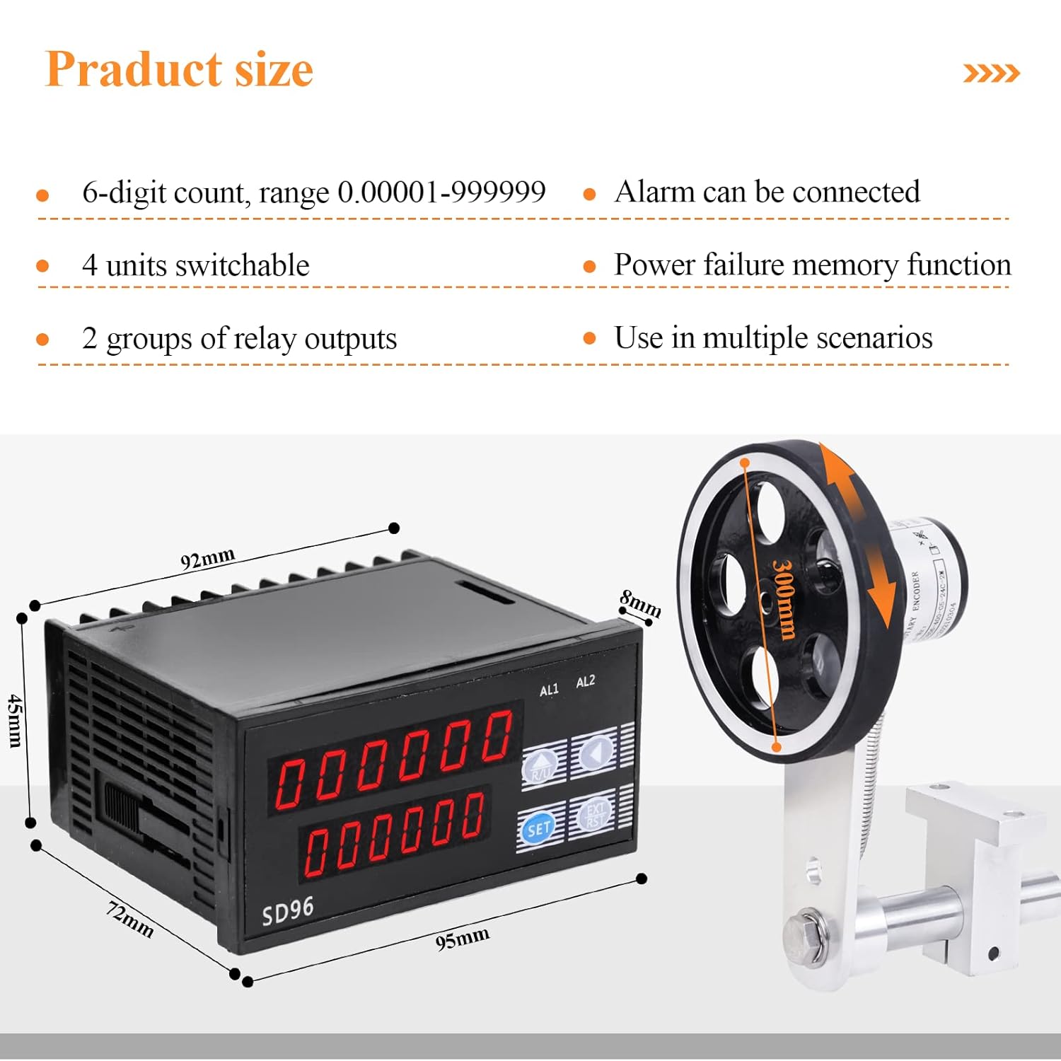 Digital Length Meter Counter with Control Function 0-999999 S98193