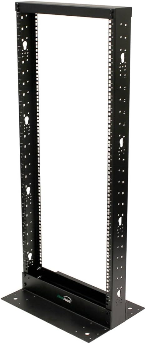 25U 2-Post Open Frame Server Rack Black E554