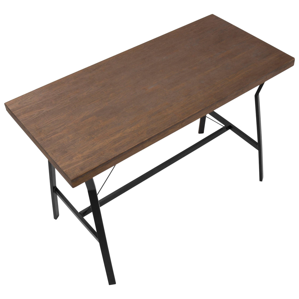 Industrial Walnut Wood Top Counter Table O1561