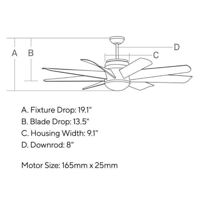 56x22 LED Ceiling Fan Brushed Steel I670